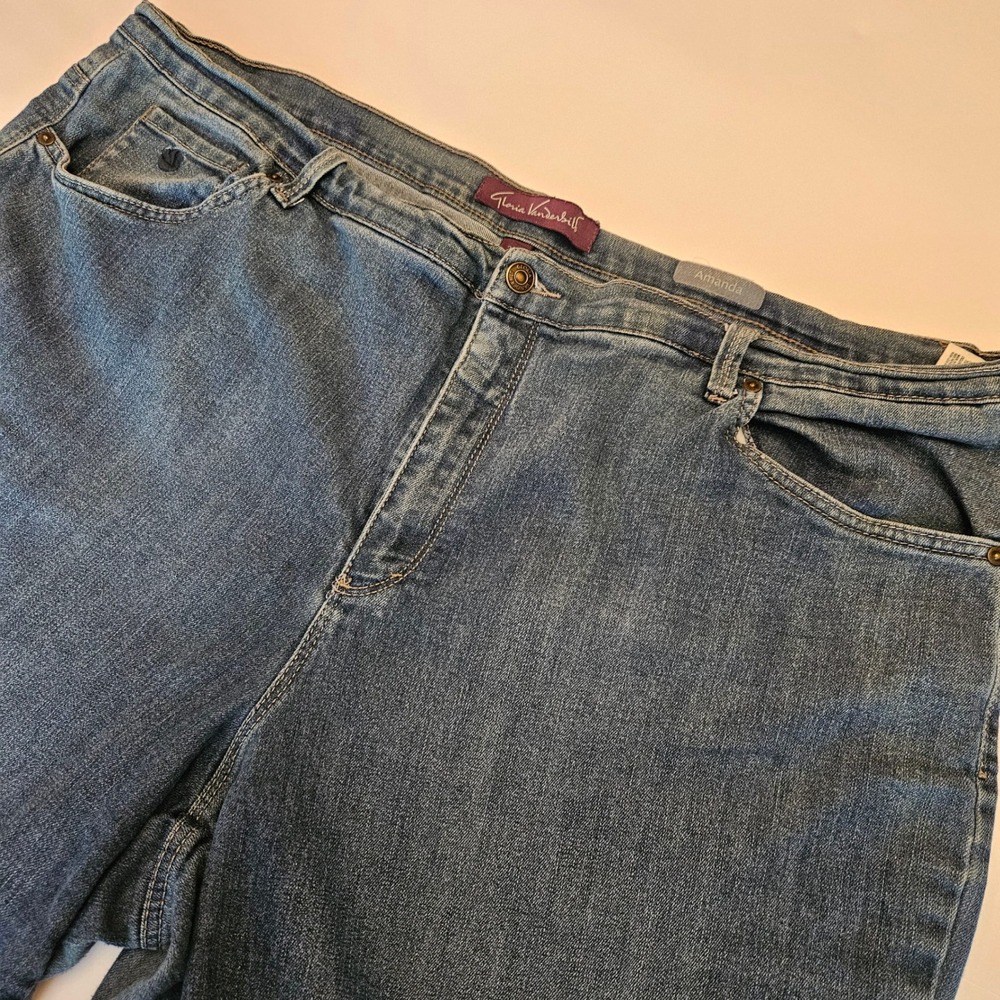 Gloria Vanderbilt Amanda High Rise Tapered Jeans Medium Wash Womens Plus 24W - Picture 9 of 9